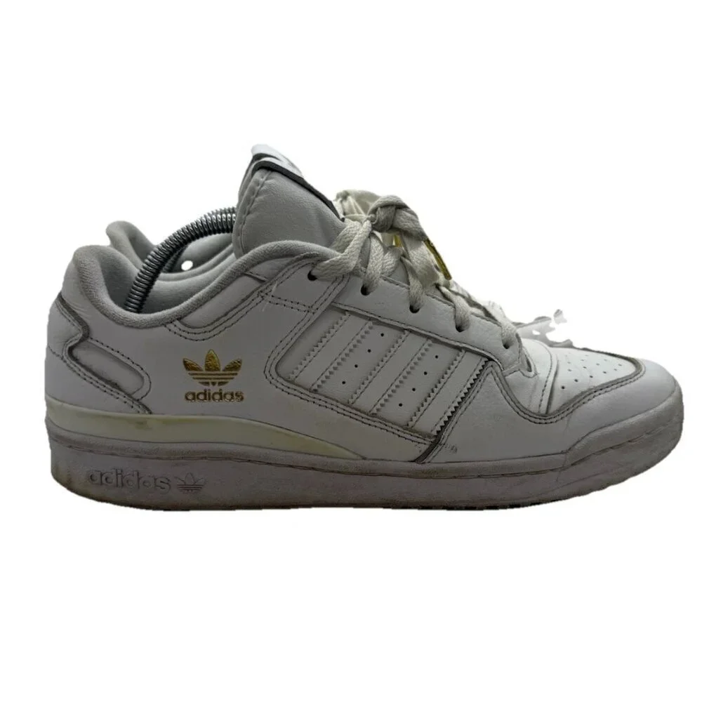 Adidas Originals Forum Low Classic White Gold Tumbled Leather IG0690 Men's 11 US